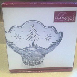 MIKASA CELEBRATIONS CHRISTMAS NIGHT CANDY BOWL